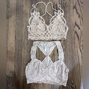 Free People Lace Bralettes Set - 2